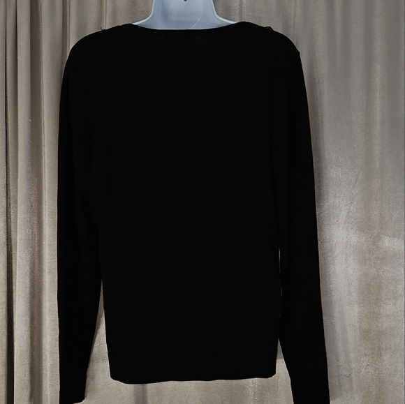 NWOT August Silk black leopard print ruffle cardigan Womens Large - Picture 5 of 6